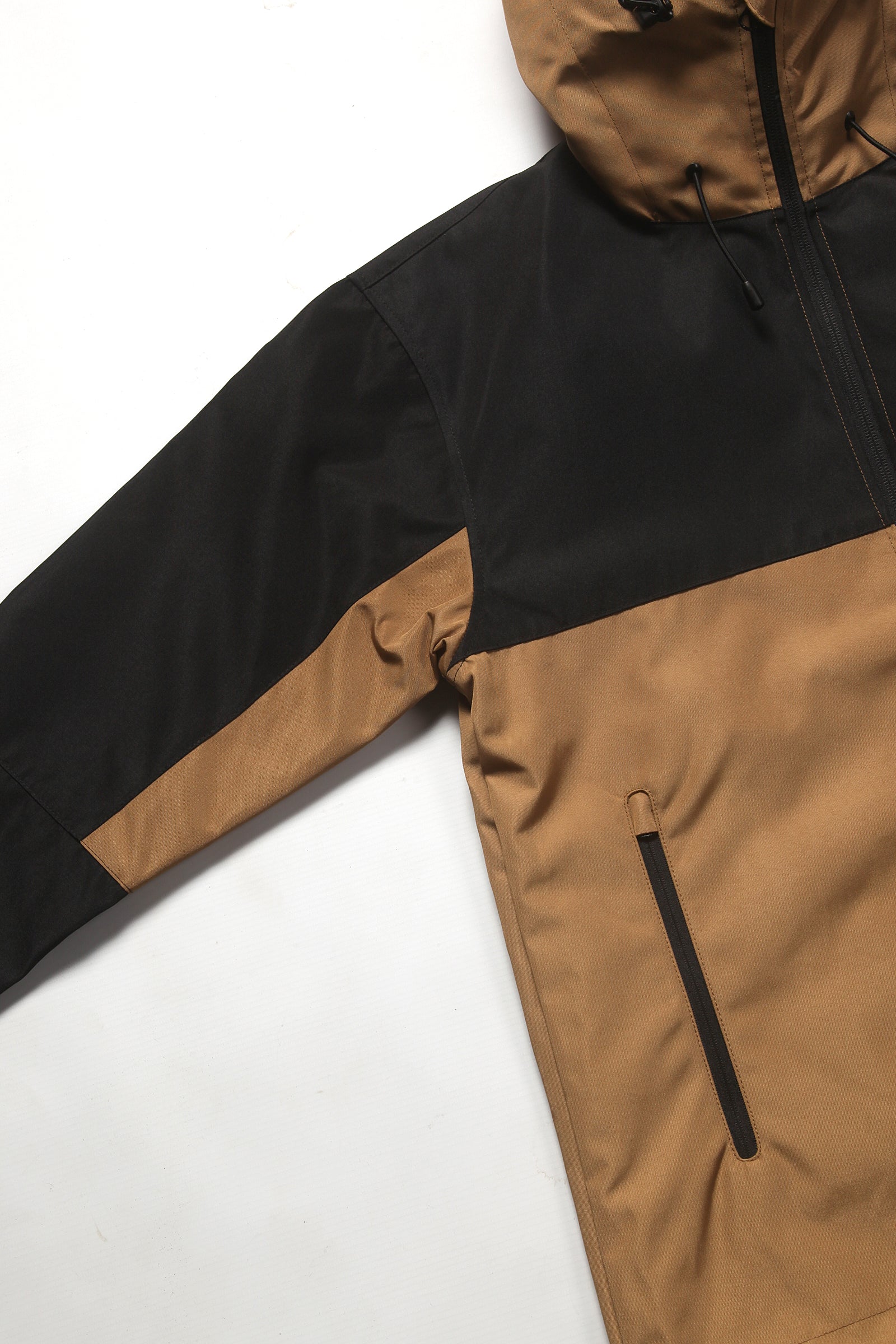 United Athle - 7489 Two Tone Shell Parka - Tan/Black - Image 4