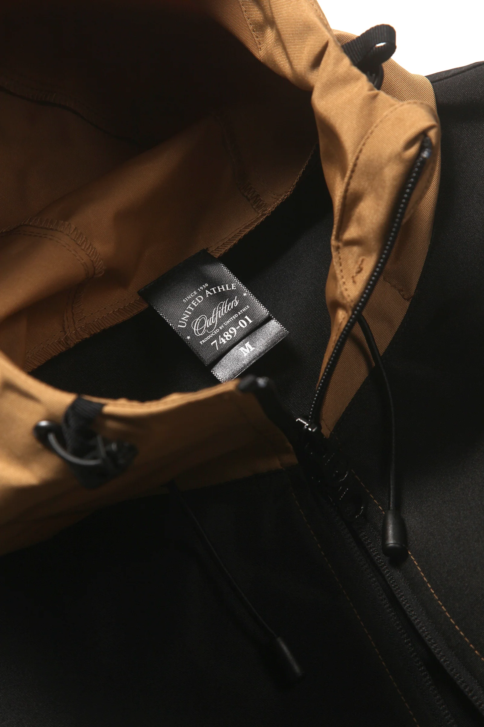 United Athle - 7489 Two Tone Shell Parka - Tan/Black - Image 6