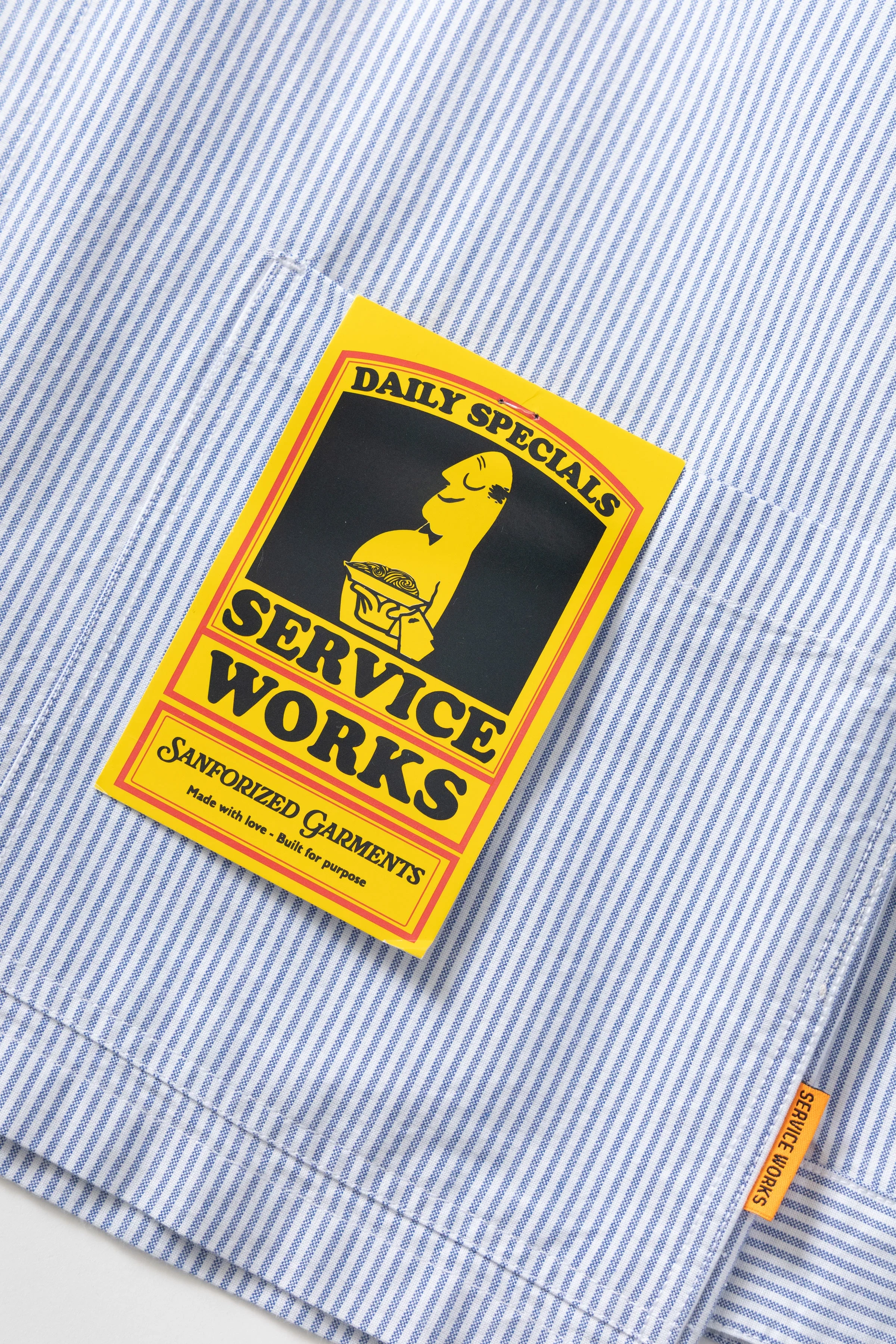 Service Works - Waiter Shirt - Oxford Blue Stripe - Image 3
