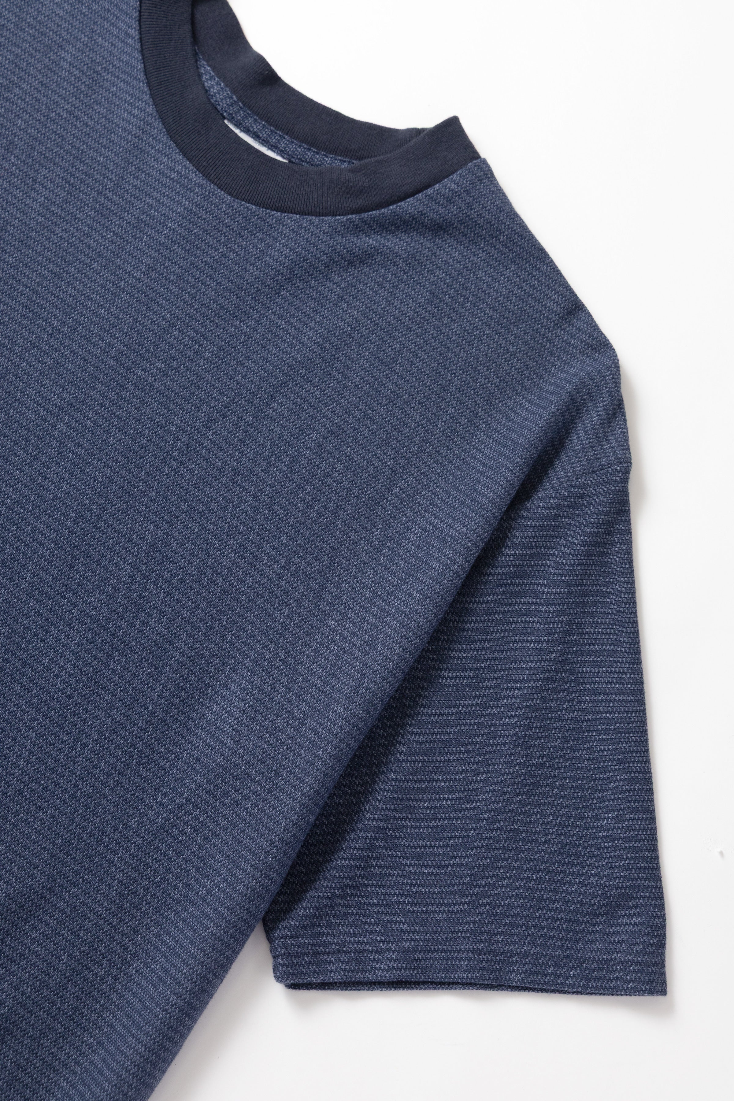 Walla Walla Sport - Jacquard Stripe Tee - Navy - Image 4