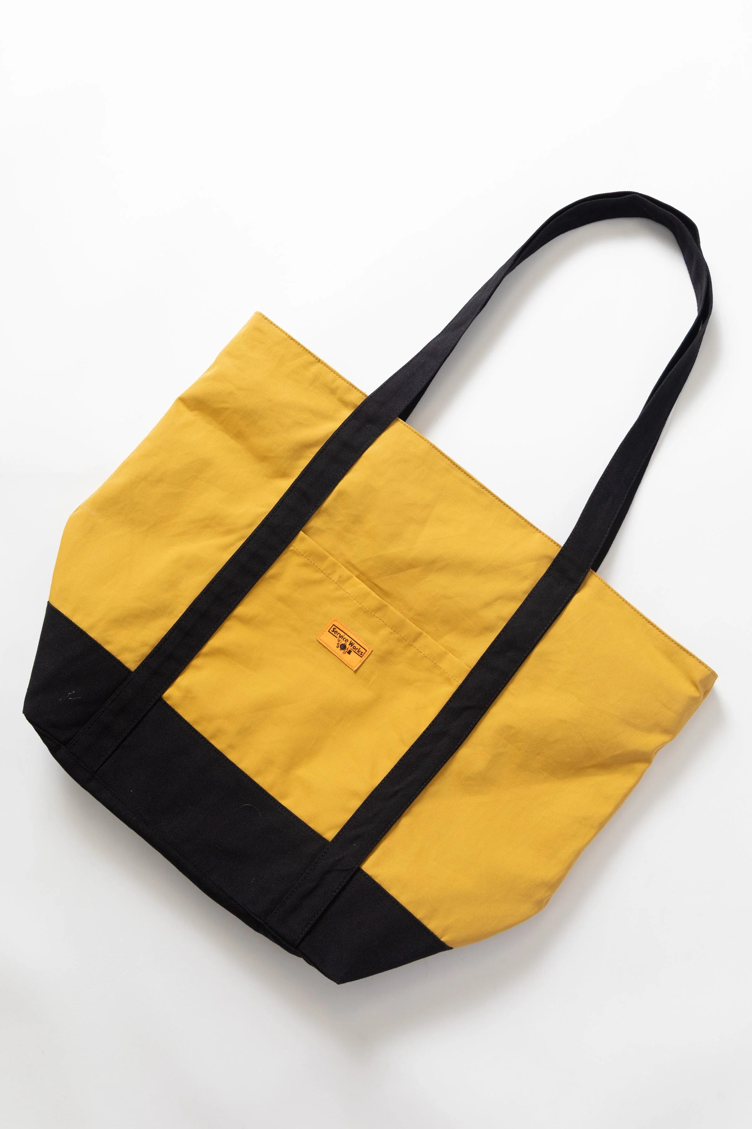 Service Works - Waxed Cotton Tote Bag - Ochre - Image 2