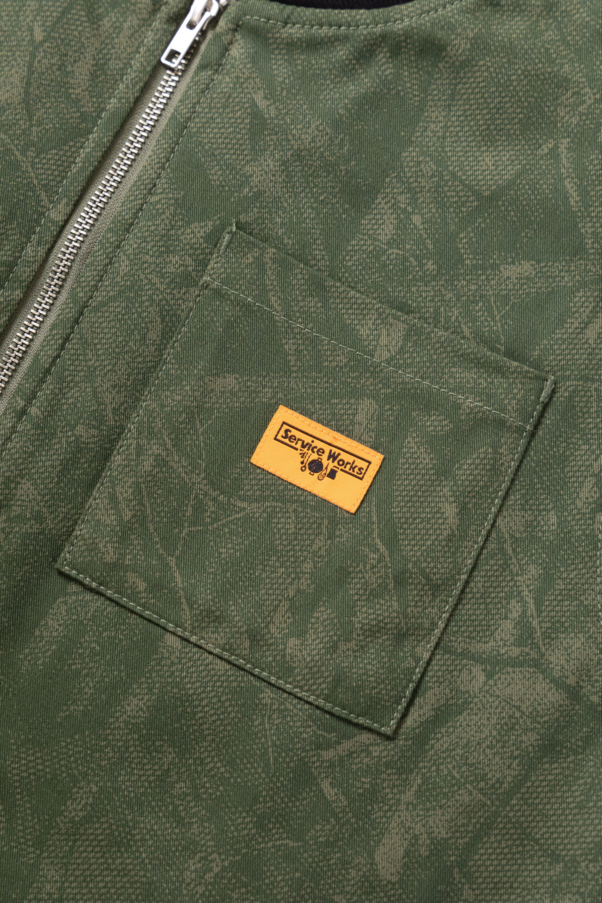 Service Works - Xerox Camo Padded Work Vest - Olive - Image 3
